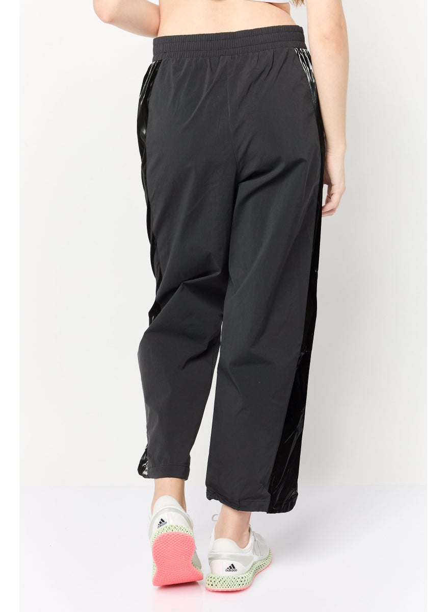 Women Sportswear Fit Drawstring Training Track Pants, Black