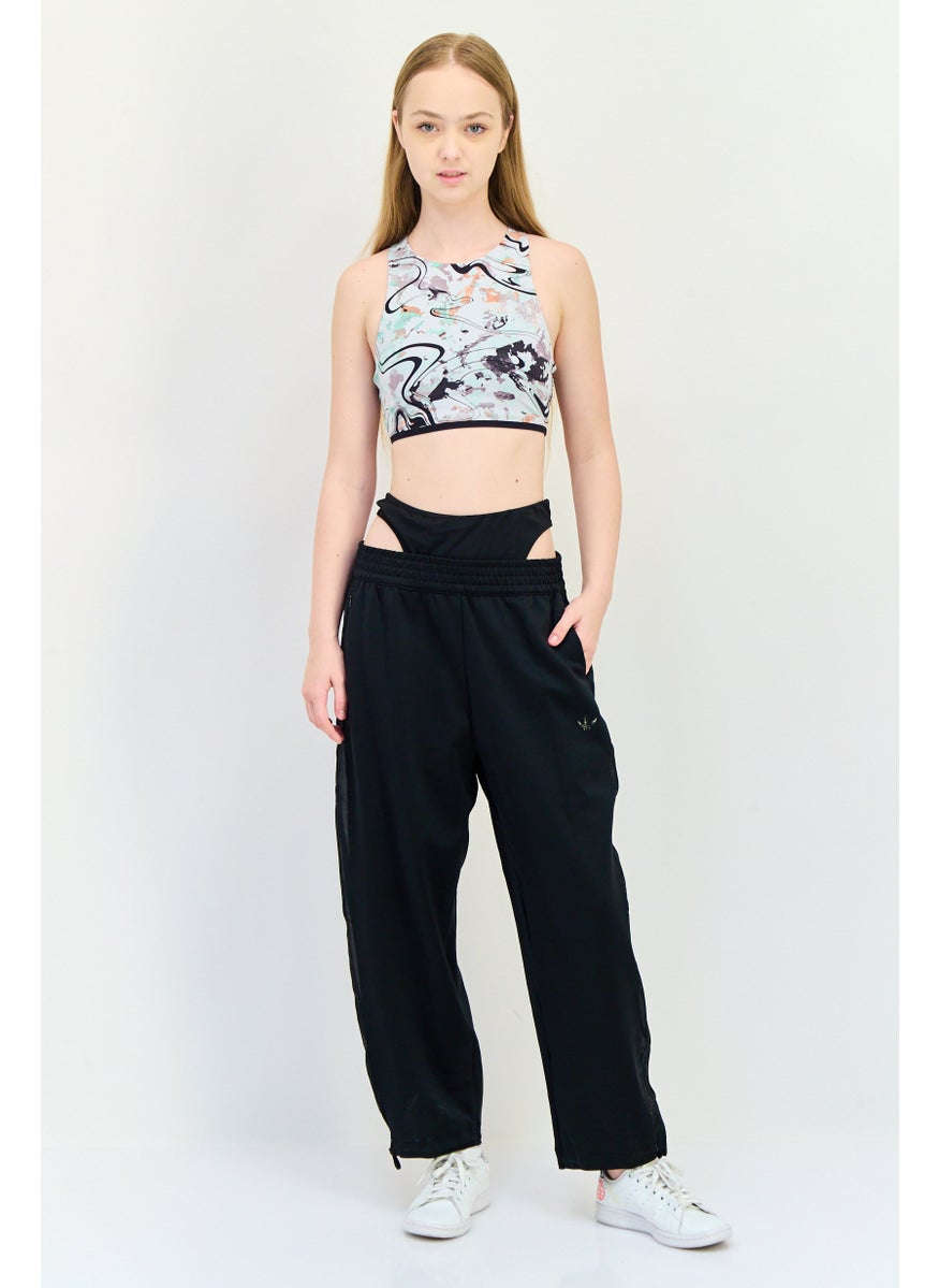 Women Loose Fit 7/8th Outdoor Sweatpants, Black