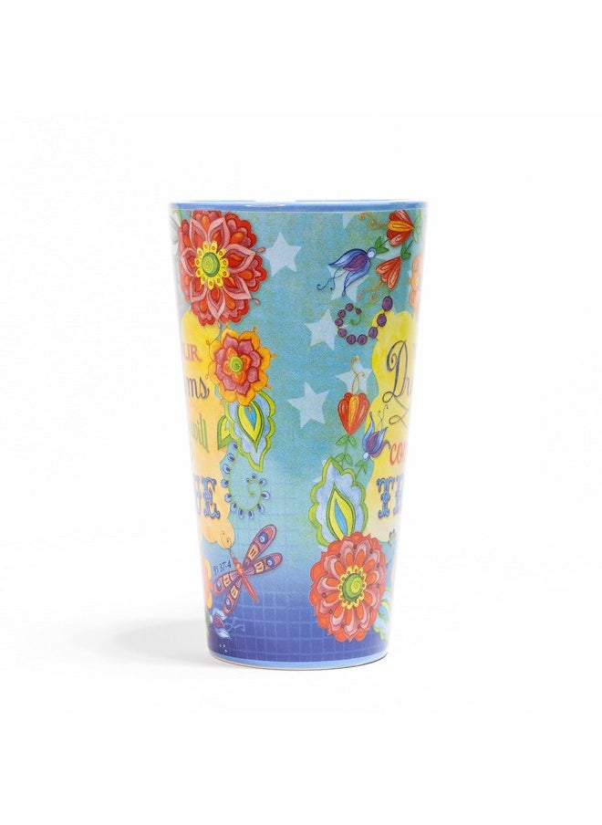 Divinity Boutique Inspirational Stoneware Mug, Dreams Come True, Multicolor 16 ounce