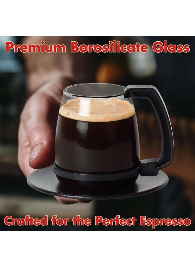 Funwares Unique Coffee Mug, Perfect Gag Gift, Funny Cool Big Coffee Mug for Men and Women! Espresso Joe, 3 oz Espresso Cups with Retro Coasters, Set of 2