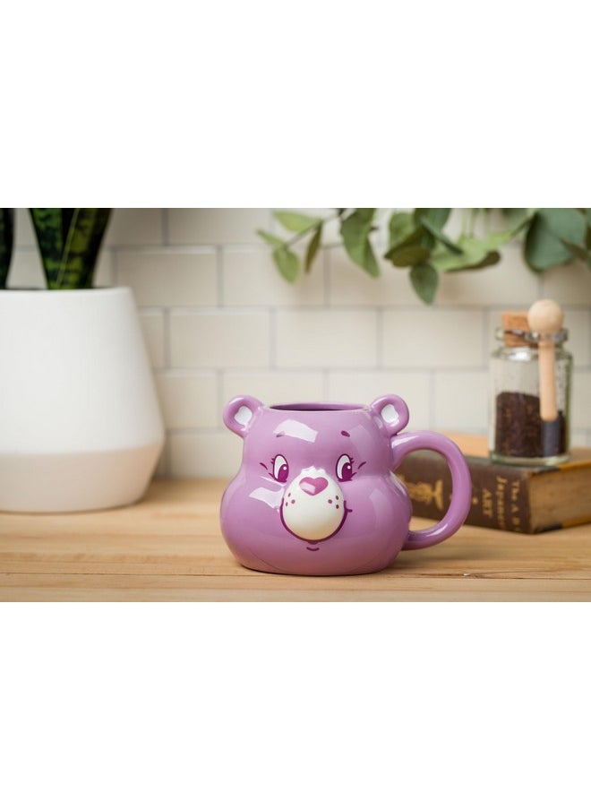 Silver Buffalo Care Bears Ceramic 3D Sculpted Mug Featuring Share Bear, 20 Ounces