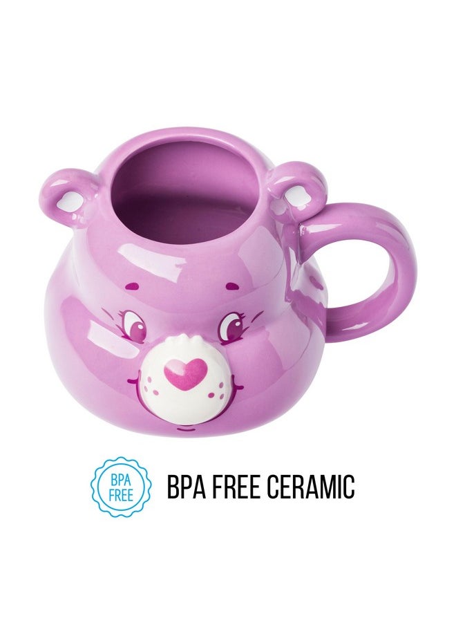 Silver Buffalo Care Bears Ceramic 3D Sculpted Mug Featuring Share Bear, 20 Ounces