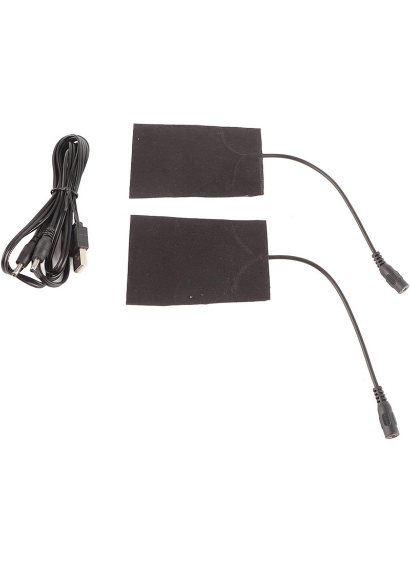 Electric Heating Pad, 2 in 1 5V 5A Carbon Fiber USB Rechargeable Heating Pad Electric Heater Hand Neck Warmer Body Heating Pad