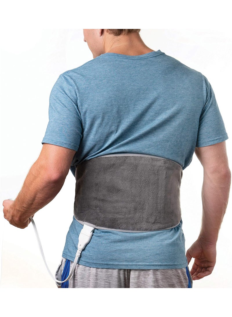 Pure Enrichment PureRelief Lumbar & Abdominal Heating Pad - 4 Heat Settings, Adjustable Belt, Hot/Cold Gel Pack, and Storage Bag - Ideal for Back Pain and Abdominal Cramps