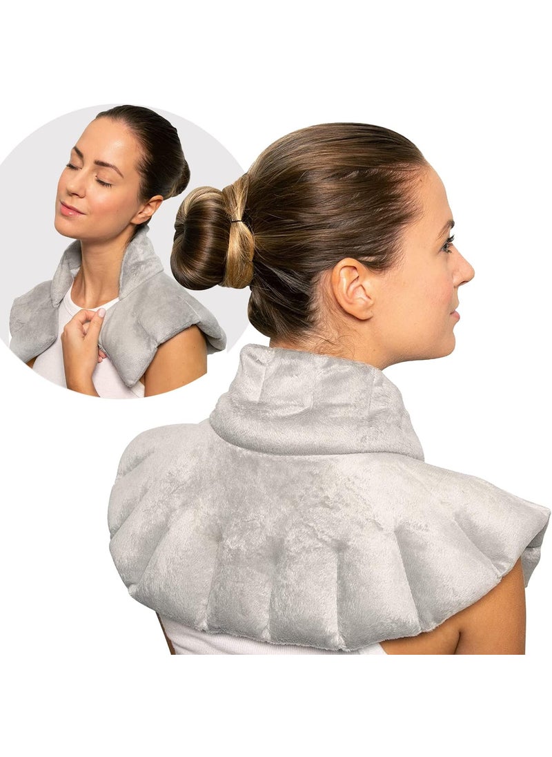 Bed Buddy Lavender Microwave Heading Pad for Back /Shoulder/ Neck Pain Relief - Heated Neck Wrap and Shoulder Heating Pad, Lavender and Chamomile Aromatherapy