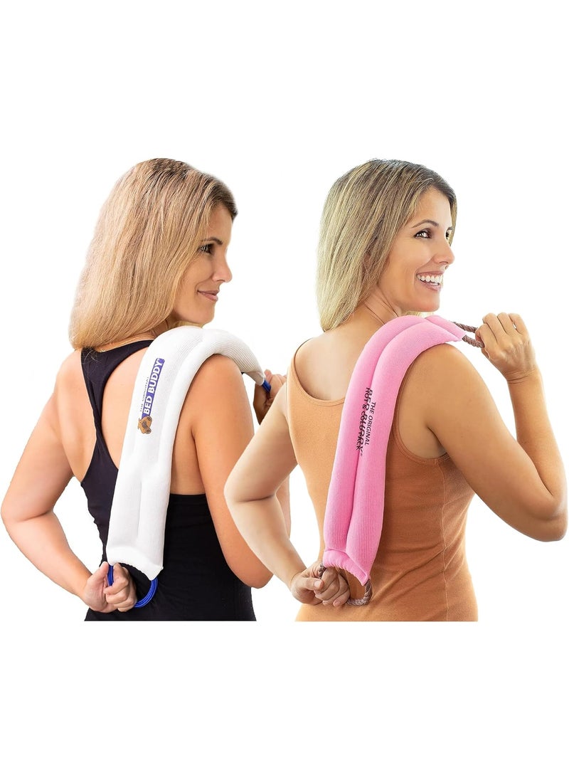 Bed Buddy Aromatherapy Heat Pad and Cooling Neck Wrap, 2 Pack, Unscented and Lavender Scented - Microwave Heating Pad for Sore Muscles - Cold Wrap Pack for Aches and Pain