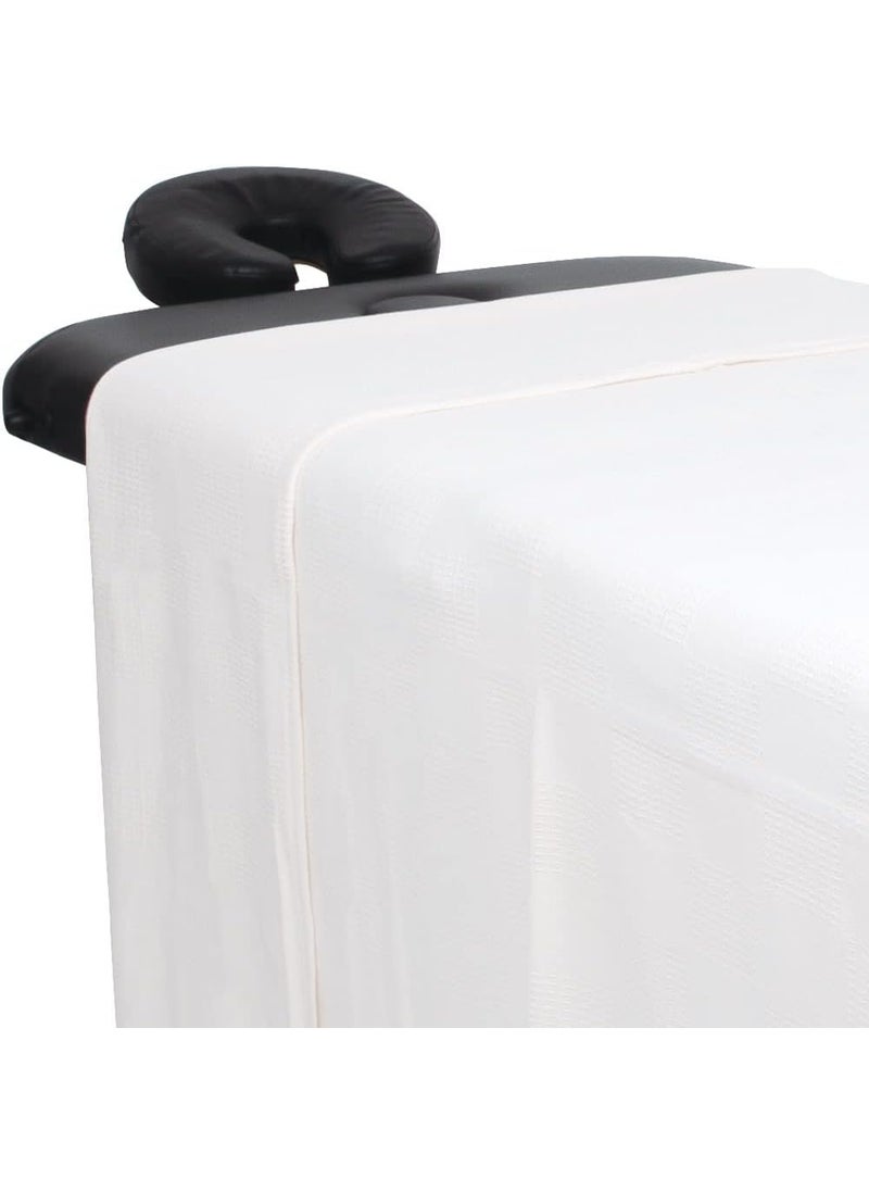 ForPro Professional Collection Premium Checker Weave Thermal Massage Blanket, 100% Cotton, for Massage Tables, Beds, Sofas, 66
