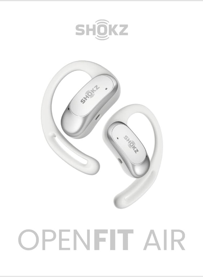 OpenFit Air - Open-Ear Headphones, True Wireless Earbuds, Water Resistant, Secure Earhooks for Daily Use White