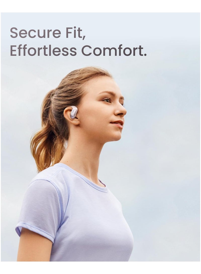 OpenFit Air - Open-Ear Headphones, True Wireless Earbuds, Water Resistant, Secure Earhooks for Daily Use White
