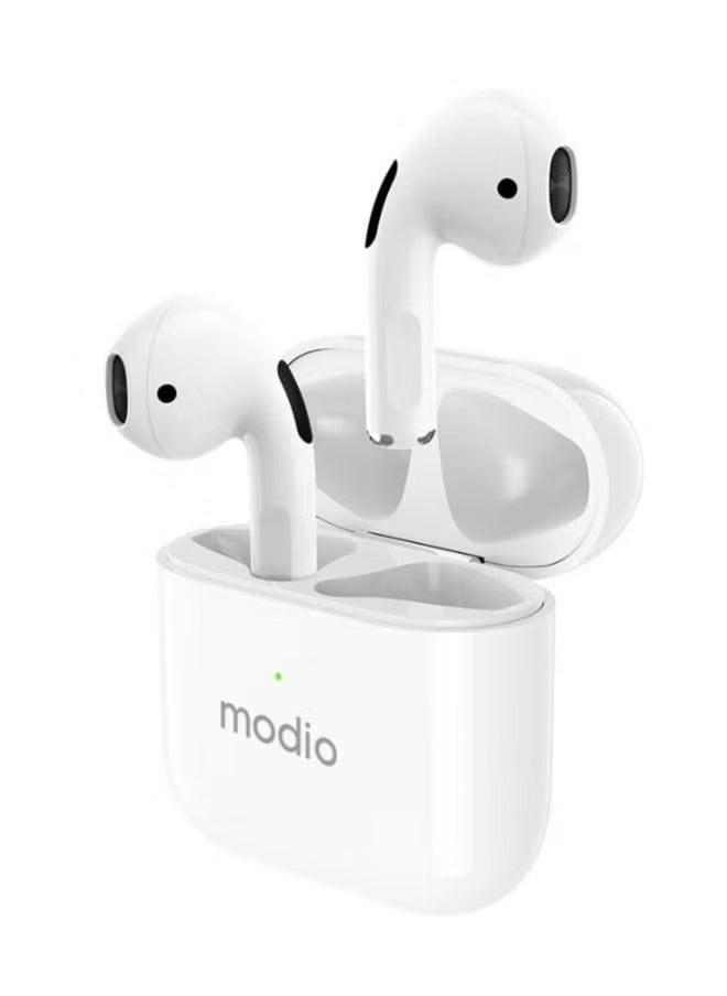 ME4 True Wireless Stereo (TWS) Bluetooth Earbuds with Charging Case – In-Ear Headset with HD Sound, Touch Controls, Noise Isolation, Built-in Mic & Bluetooth 5.3 – Lightweight, Compact Design Compatible with Android & iOS for Music, Calls & More