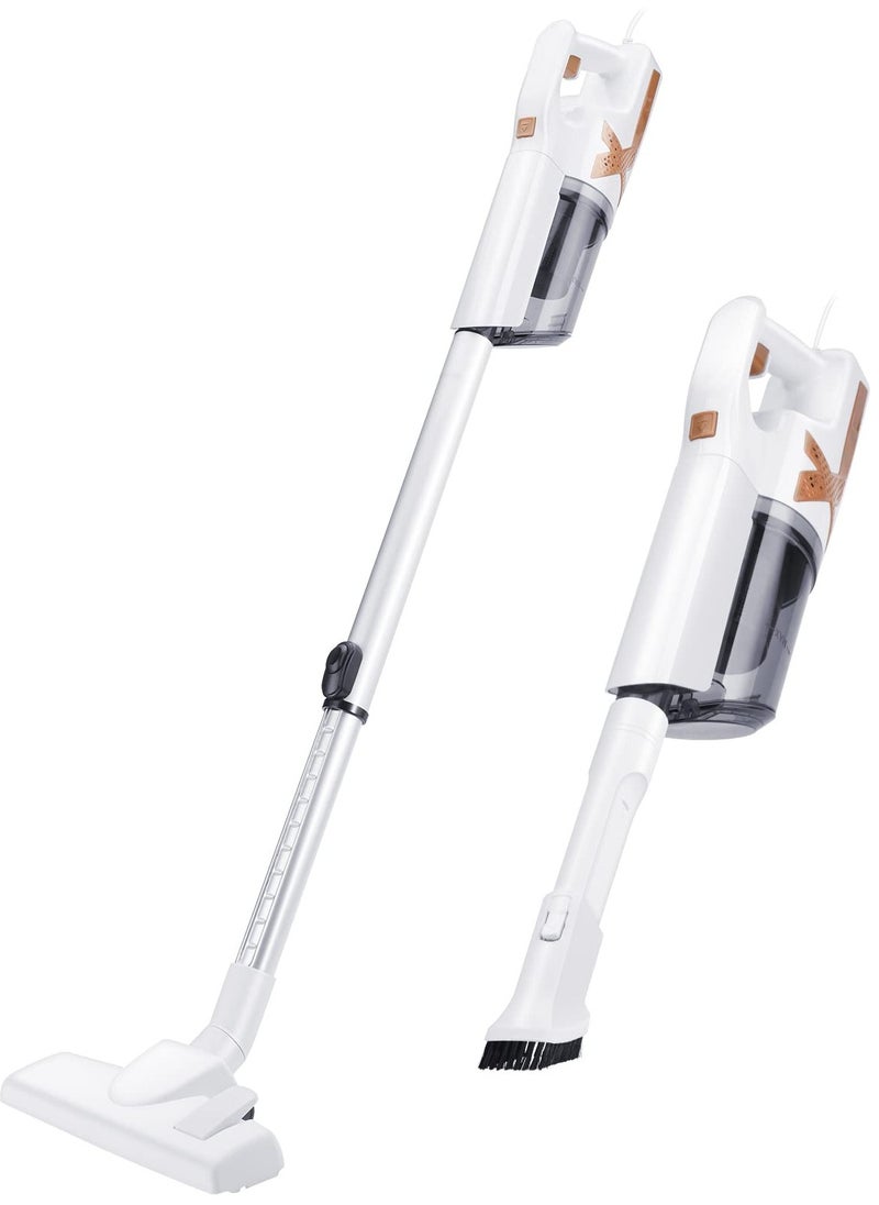 Powerful Corded Stick Vacuum Cleaner – 650W Motor, 5M Cable, Lightweight 2-in-1 Handheld & Upright Vacuum for Hard Floors, Carpets, Pet Hair & Home Cleaning