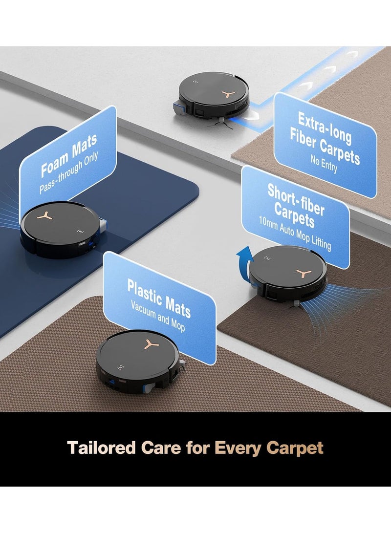 Deebot X8 Pro Omni Robot Vacuum and Mop, OZMO Roller Instant Self-Washing Mopping,18000Pa Suction Hot Water Mop Washing, Auto Cleaning Solution Adding, Hot Air-Drying, Self-Emptying 4 L 80 W DEX56 Black
