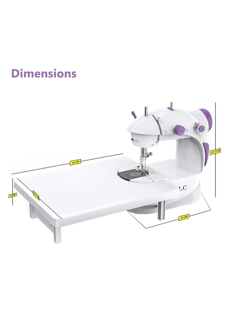 Household Sewing Machine Mini Sewing Machine Household Electric Sewing Machine With Expansion Table Sewing Machines (Color : Purple, Size : 21X19X9CM) (Purple 21X19X9CM)