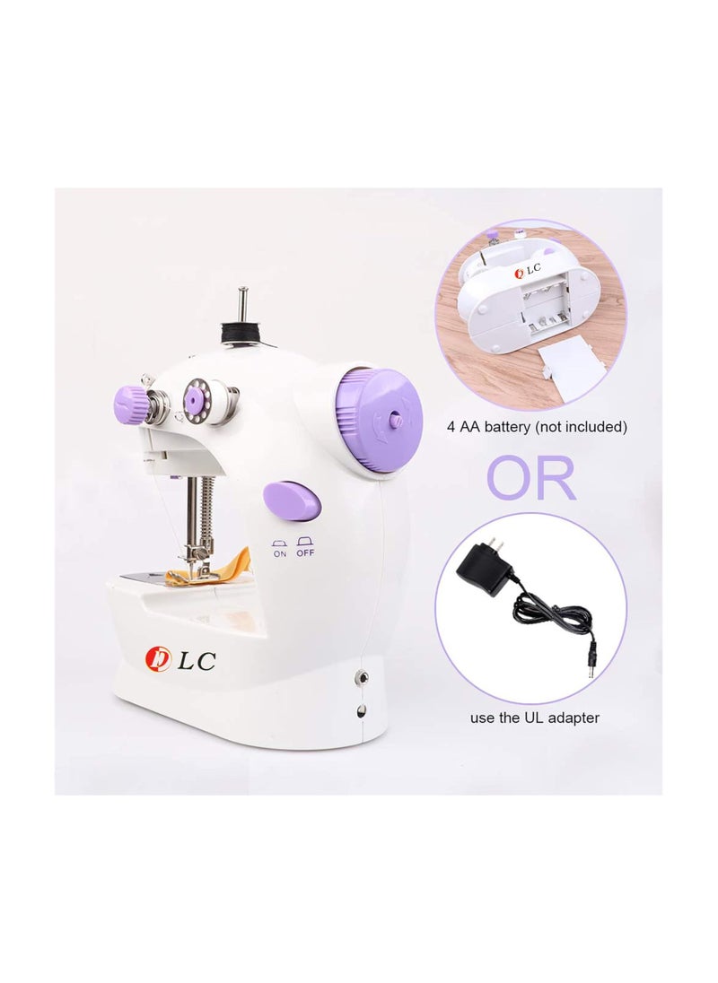 Household Sewing Machine Mini Sewing Machine Household Electric Sewing Machine With Expansion Table Sewing Machines (Color : Purple, Size : 21X19X9CM) (Purple 21X19X9CM)