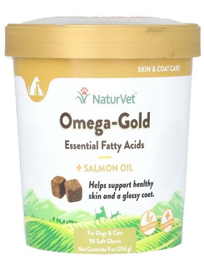 Omega Gold Essential Fatty Acids  Salmon Oil For Dogs and Cats 90 Soft Chews 9 oz 256 g