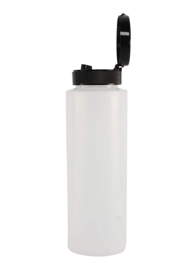 Pinnacle Mercantile Easy Squeeze Plastic Condiment Bottles with Black Flip Top Cap 8 oz Empty Set 6