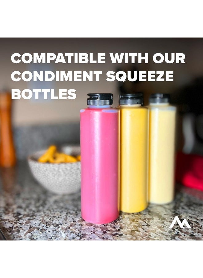 Pinnacle Mercantile Squeeze Bottle Caps - Red Replacement Condiment Caps, 38-400 Fliptop Lid, Dishwasher Safe, Made in USA, BPA Free - Ideal for Squeeze Bottle Lids
