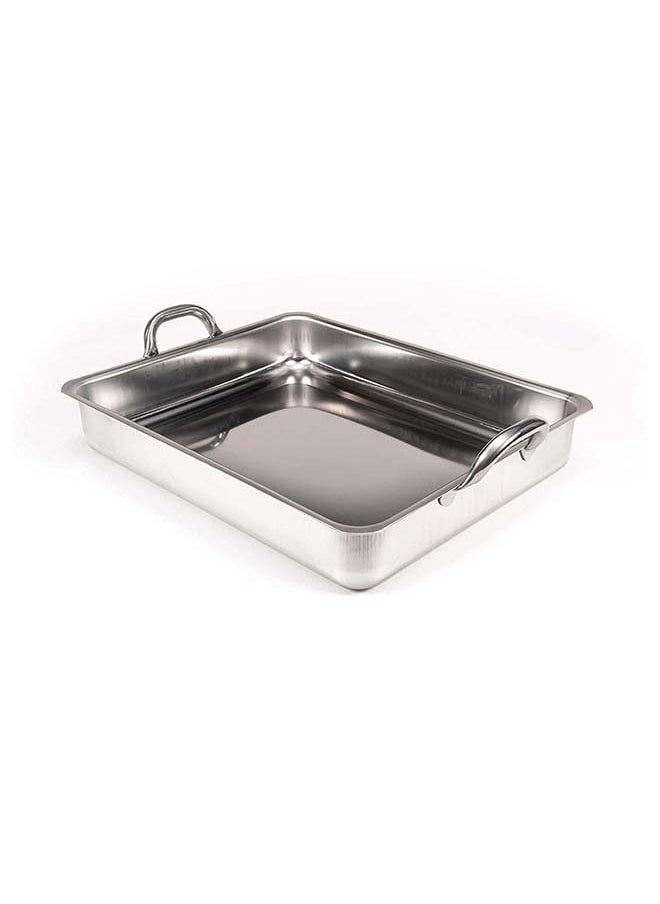 Excellence Stainless Steel Roasting Tray with Handles (40 x 32 cm), France
