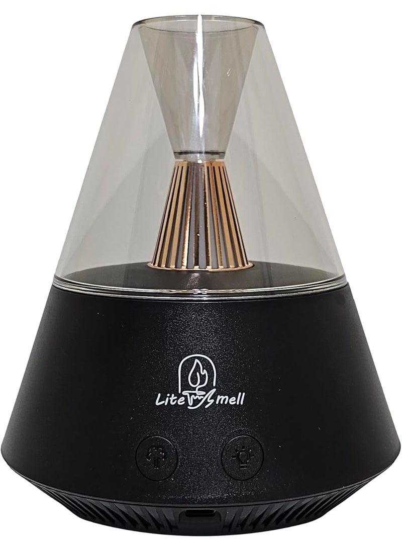 Lite smell Essential Oil Diffuser- Humidifier Vaporizer, Aromatherapy, Fragrant oil, 150 ml, Diffuser whith remote control, Safety switch black, ultrasonic, LLD-J33
