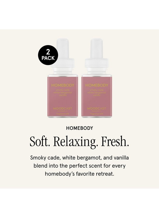 Pura & Moodcast Home Scent Refill - Smart Home Air Diffuser Fragrance - Up to 120-Hours of Premium Fragrance per Refill - Household Essential - Clean & Safe Diffuser Fragrance - 2 Pack, Homebody