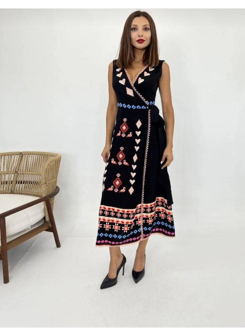 Black Patterned Kimono