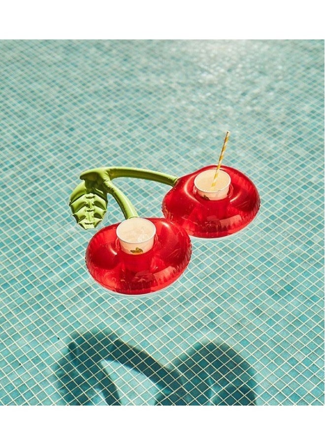 Double Cherry Shape Inflatable Swimming Pool Portable Cup Holder