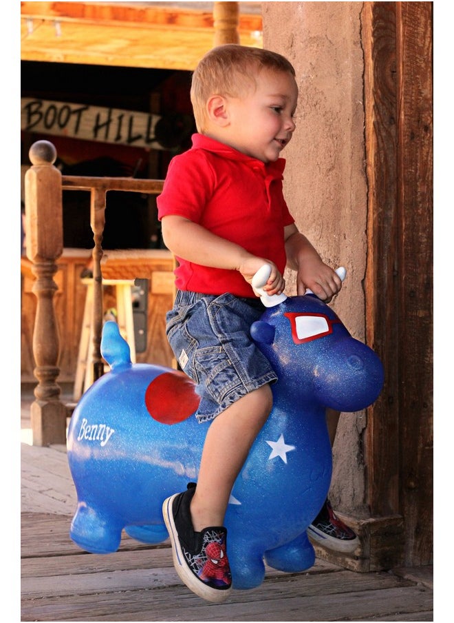 WALIKI Bouncy Horse Hopper | Benny The Jumping Bull Inflatable Hopping Pony for Toddlers