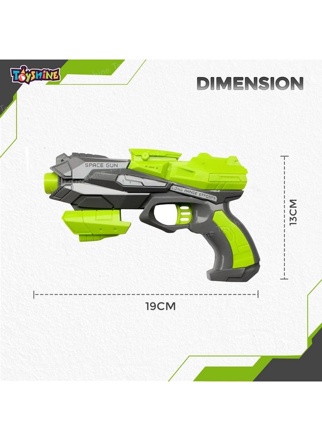 Toyshine Thunder Strike Load and Shoot Gun Toy with 6 Safe Foam Darts Safe and Long Range Target Shooting Shot Gun for Boys Girls 4+ Year, Green