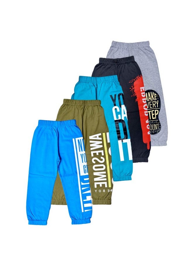T2F Boy's Regular Fit Cotton Track Pant (BYSTRK15_Multicolor_6-7 years_Multicolor_6 Years-7 Years)