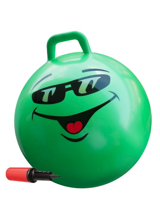 WALIKI Hop Ball Toy for Boys and Girls 3 4 5 and 6 Years old | 18” Green Hopper Jumping Therapy Ball for Kids | Outdoor Toys for Kids Who Love Hopping