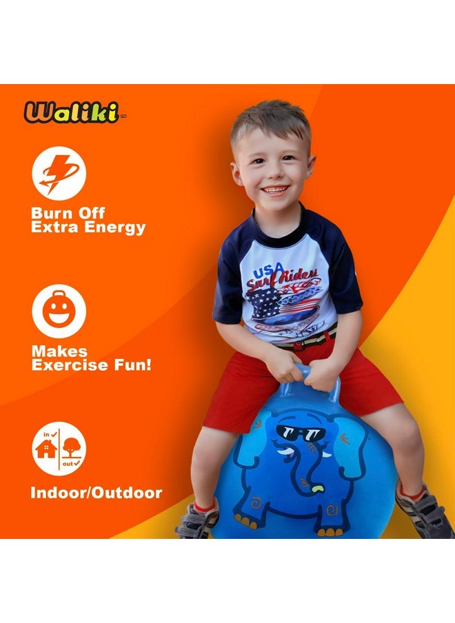 WALIKI Hopper Ball Toy for Boys and Girls Ages 3-6 | Hippity Hop Jumping Ball | Cool Birthday Gift | Blue | 18