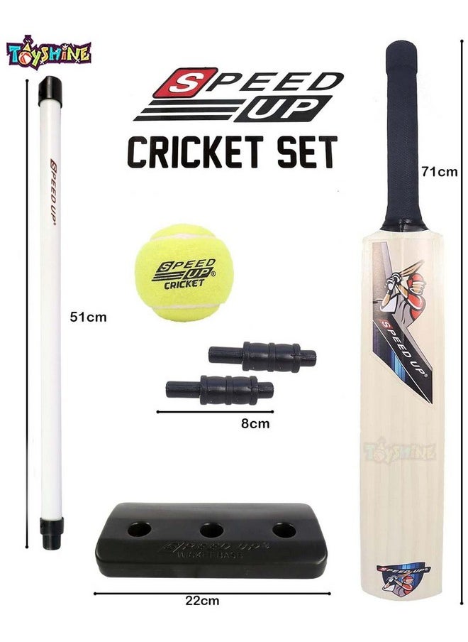 Toyshine Speed Up Master Shot Combo Box Cricket Kit For Kids (Bat Size: 4, 5-10 Yrs) Gift Sports Outdoor Toy Boys Girls Picnic (Box Pack)- Sstp, Multicolor