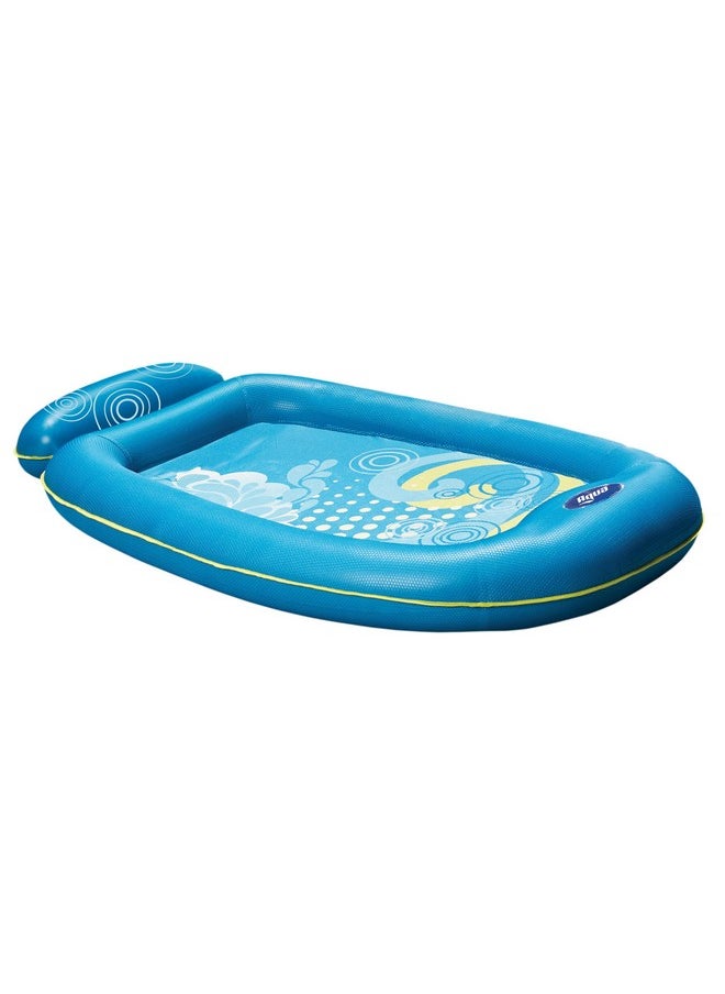 Aqua Comfort Pool Float Lounge - Inflatable Pool Floats for Adults with Headrest and Footrest - Bubble Waves