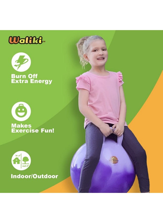 WALIKI Hopper Ball Toy for Girls 3 4 5 or 6 Years Old | Hippity Hop Ball | Jumping Hopping Ball | Cool Birthday Gift | Purple | 18