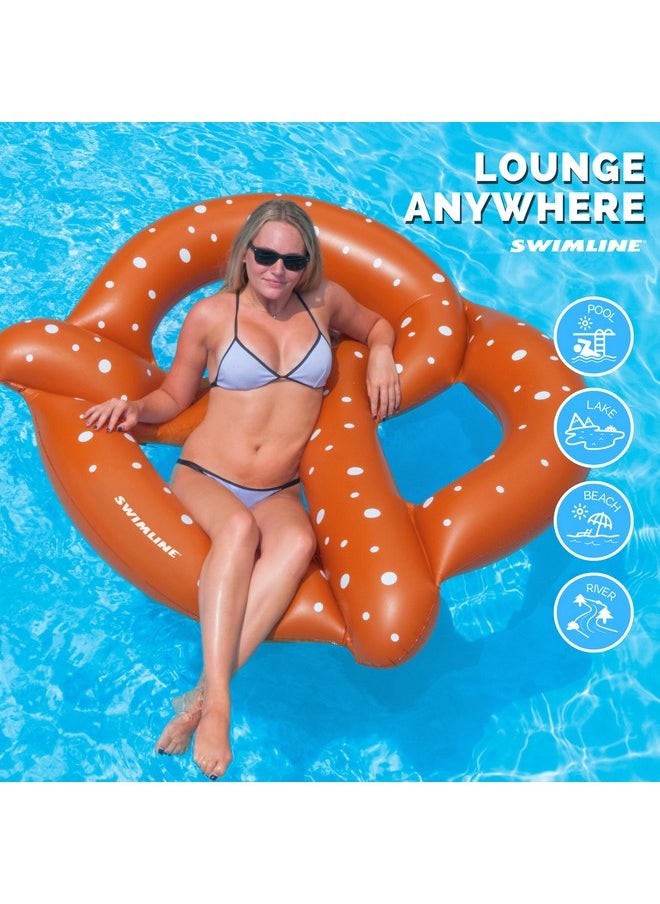 Swimline Giant Pretzel Swim Fun Inflatable Floating Seat, 1-Pack