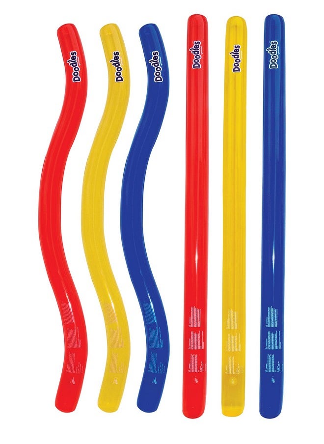Swimline Doodles Inflatable Pool Noodle Float, 6 Count