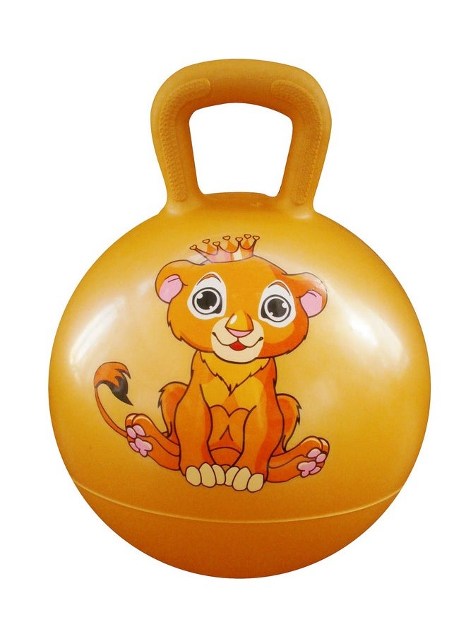 AppleRound Hippity Hoppity Hop Ball with Air Pump - 15in / 38cm Diameter, for Children Ages 3-5, Kangaroo Bouncer Sit-on Bouncy Ball with Handle