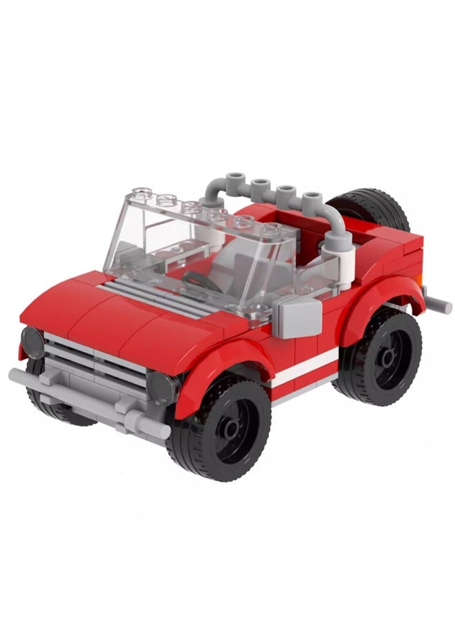 Children's Self-assembly Car Scene Series Small Particle Assembly Building Block Model (Off-road Vehicle 130Pcs)