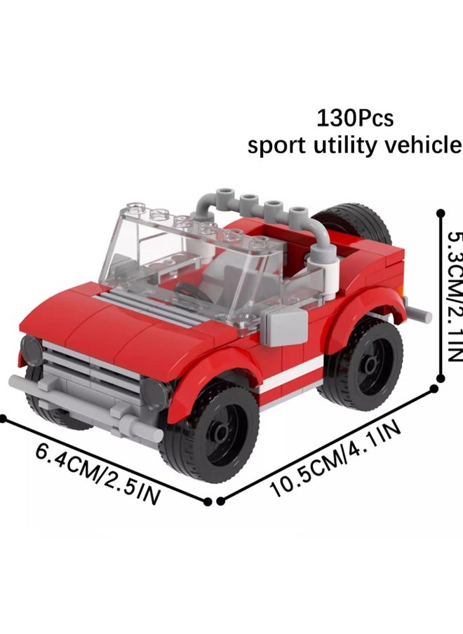 Children's Self-assembly Car Scene Series Small Particle Assembly Building Block Model (Off-road Vehicle 130Pcs)