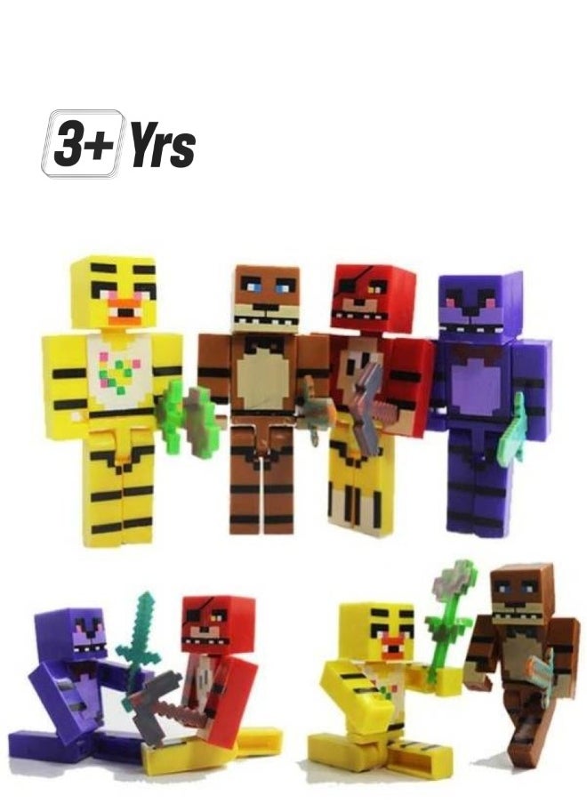 4-Piece Five Nights At Freddy's Model Building Block Set 2724672229825 4