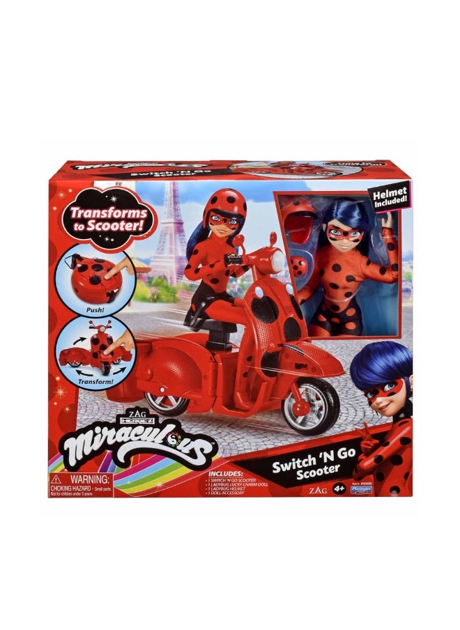 Miraculous Ladybug Switch N Go Scooter with Doll Playset