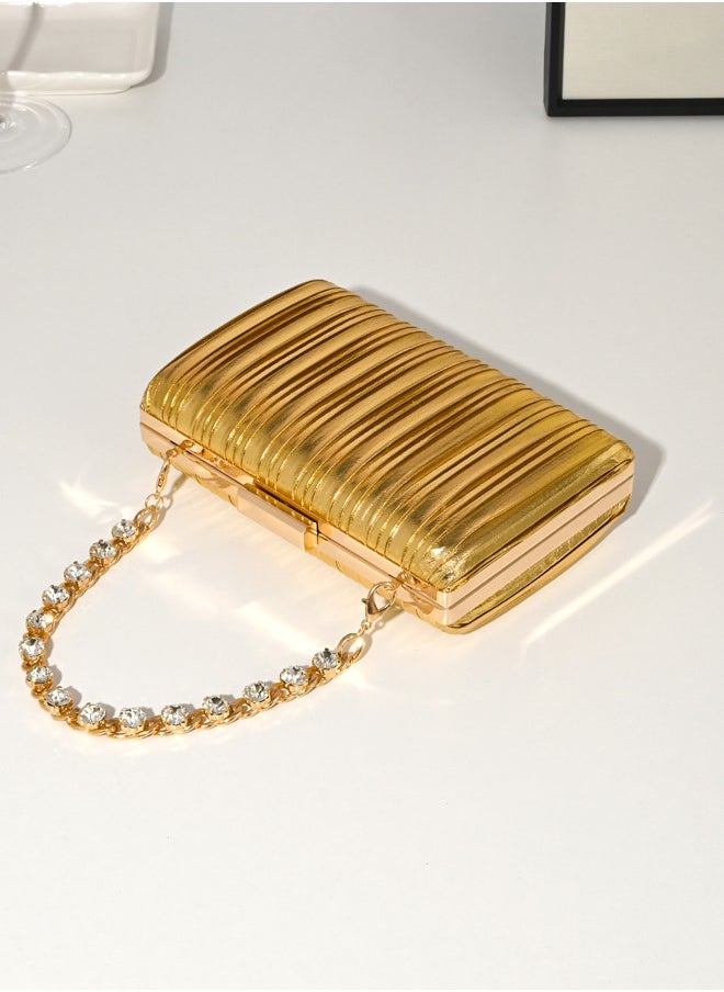 Ladies Sparkling Gold Clutch Bag, Evening Bag Shoulder, Evening Bag Flip Clutch Bag ,Fashion Crossbody