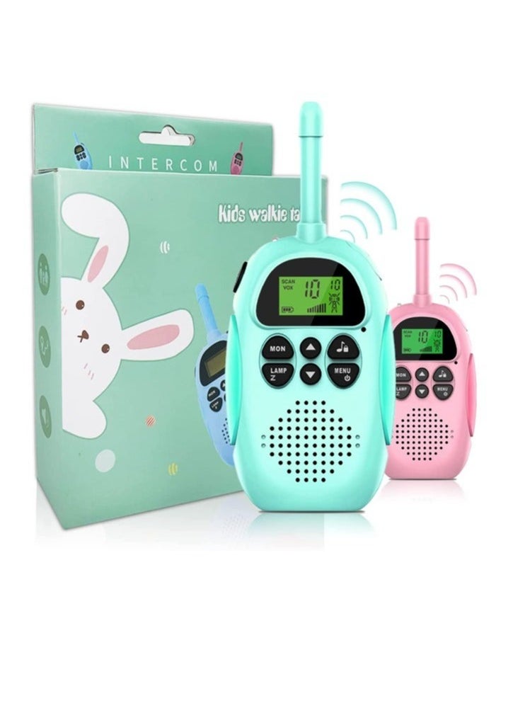 Kid Walkie Takie Device 2PCS, Up to 3 KM Distance with Rechargeable Battery, Used for Indoor & Outdoor Picnic Camping Survival Riding and Hiking