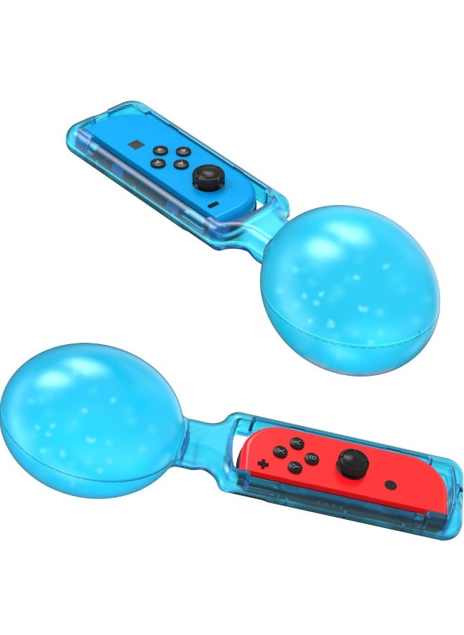 Sand Hammer Switch Hand Grip, Party Central Maracas for Nintendo Switch, Gaming Accessories for Samba De Amigo, Switch Joycons Grips for Samba De Amigo Game (2 Pack) (Glow Blue)
