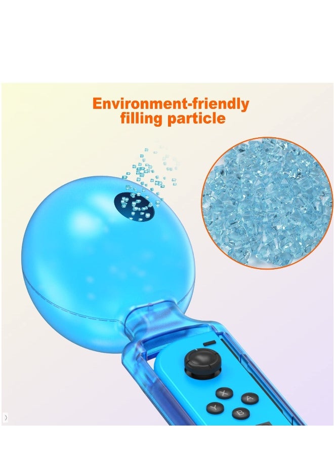 Sand Hammer Switch Hand Grip, Party Central Maracas for Nintendo Switch, Gaming Accessories for Samba De Amigo, Switch Joycons Grips for Samba De Amigo Game (2 Pack) (Glow Blue)