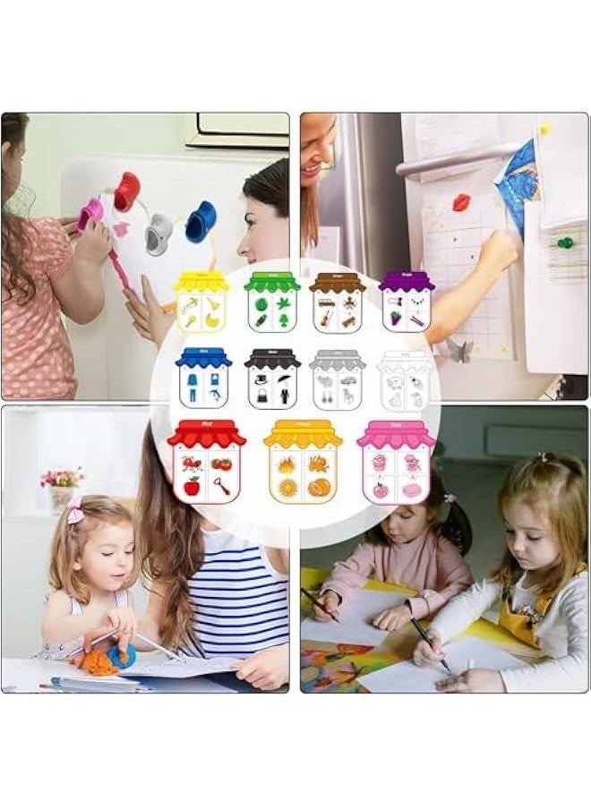 Magnetic Shapes Color Sorting Matching Set, Colors Learning Matching Game for Kids, Magnetic Sorting Set Educational Magnet Color, Color Shape Matching Fridge Magnets