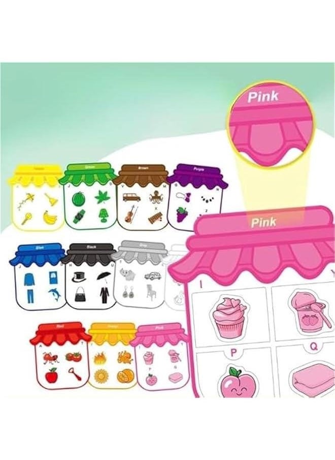 Magnetic Shapes Color Sorting Matching Set, Colors Learning Matching Game for Kids, Magnetic Sorting Set Educational Magnet Color, Color Shape Matching Fridge Magnets