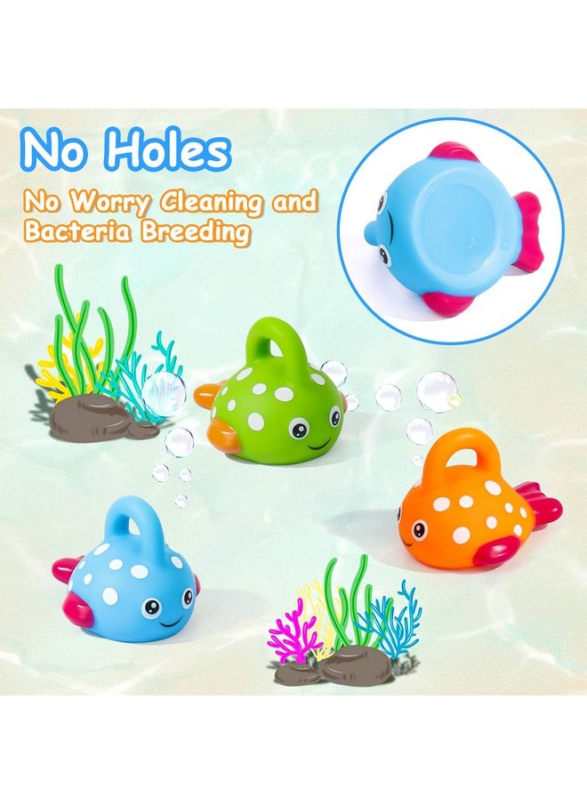Fajiabao Baby Bath Toys for Kids Ages 1-3 Mold Free Water Toys No Hole Fishing Games Bathtub Toys for Toddler 2-4 Shower Toys Christmas Baby Gift for Boys Girls Age 1 2 3 4 5 6(Color Random)