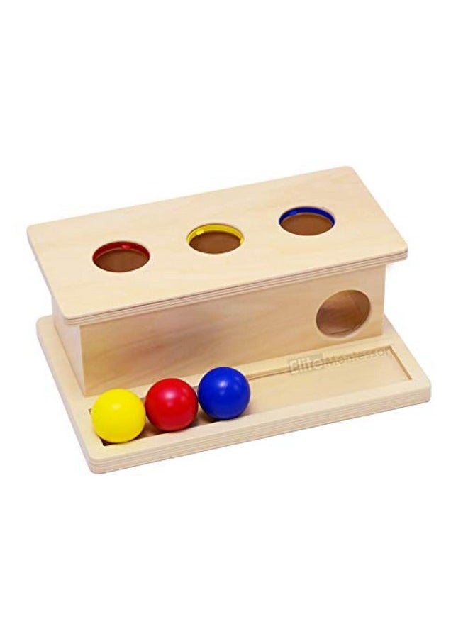 Elite Montessori Baby Object Permanence Ball Push Toddlers and Preschoolers Toy, 1 Year Old Up Baby Learning Material