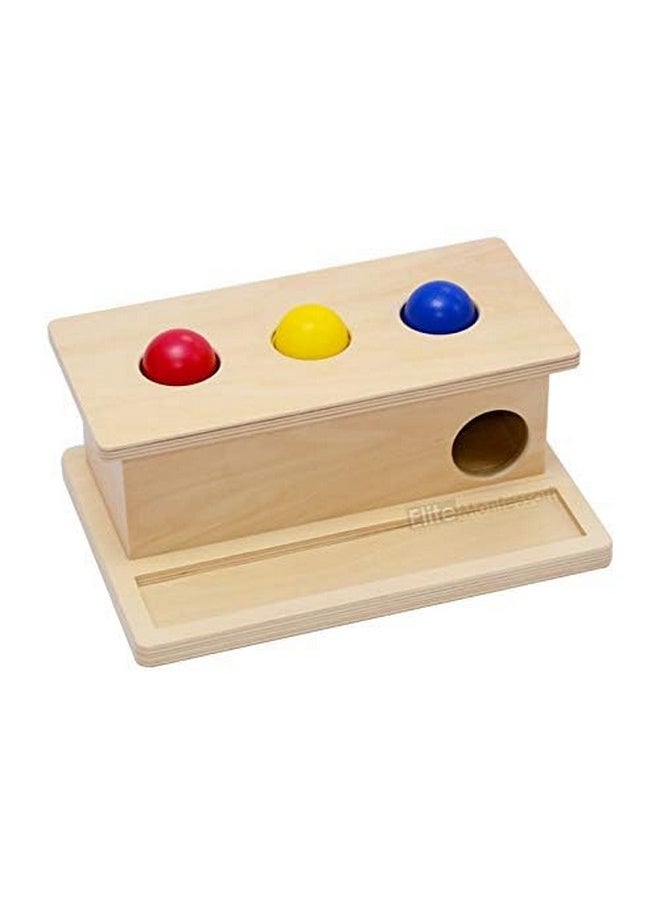 Elite Montessori Baby Object Permanence Ball Push Toddlers and Preschoolers Toy, 1 Year Old Up Baby Learning Material